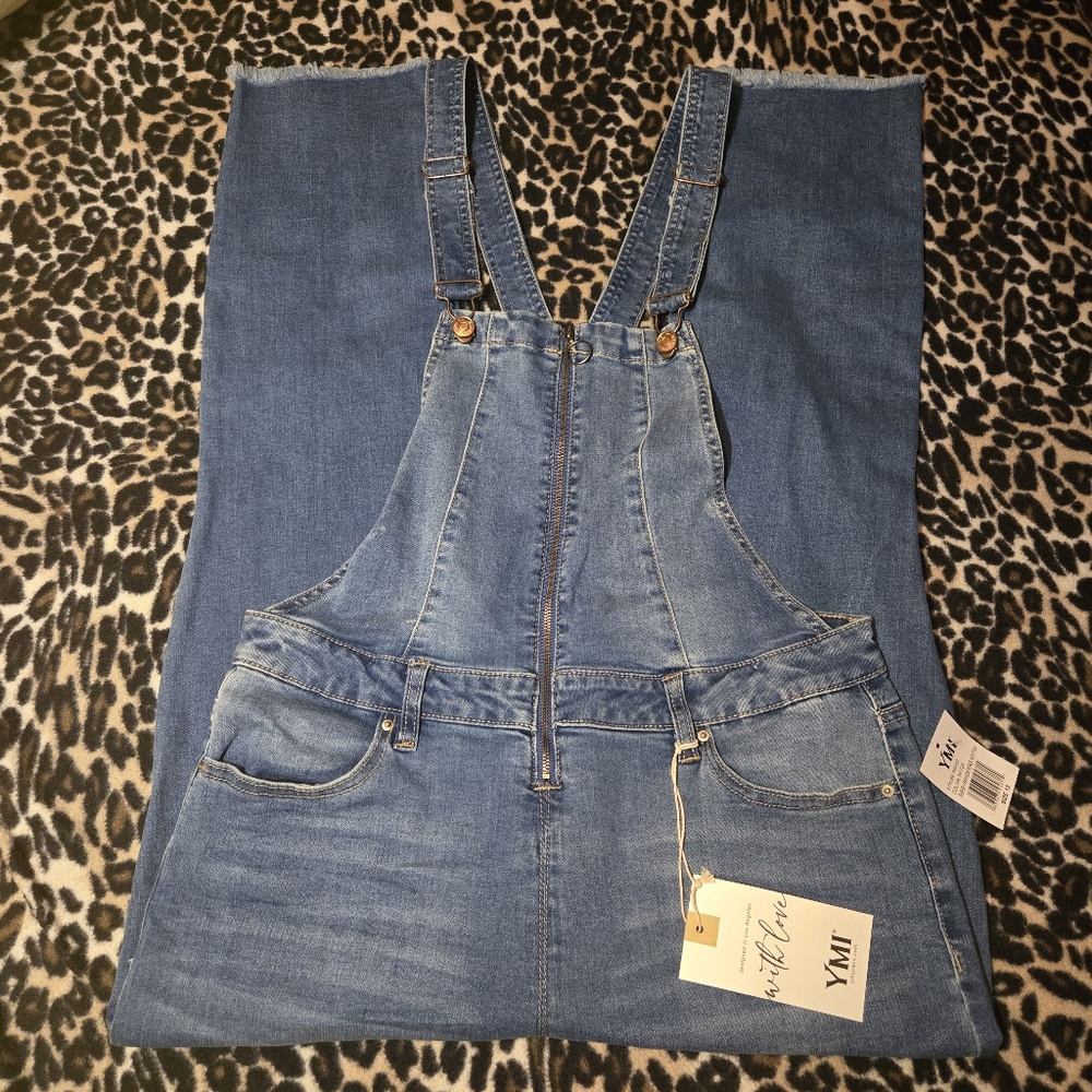 YMI NWT Jumpsuit Overall Pants Distressed, 13/31